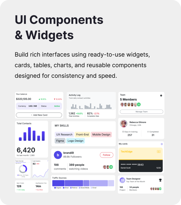DashQ UI Components & Widgets
